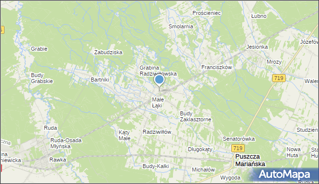 mapa Radziwiłłów Mazowiecki, Radziwiłłów Mazowiecki na mapie Targeo